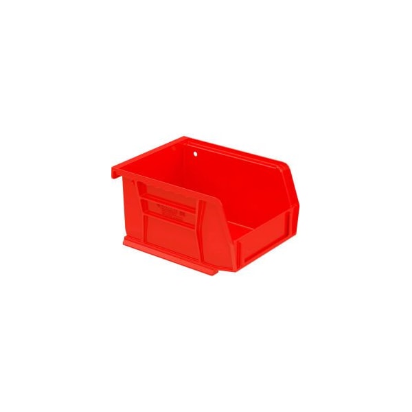 Hang & Stack Storage Bin, Plastic, Red, 24 PK